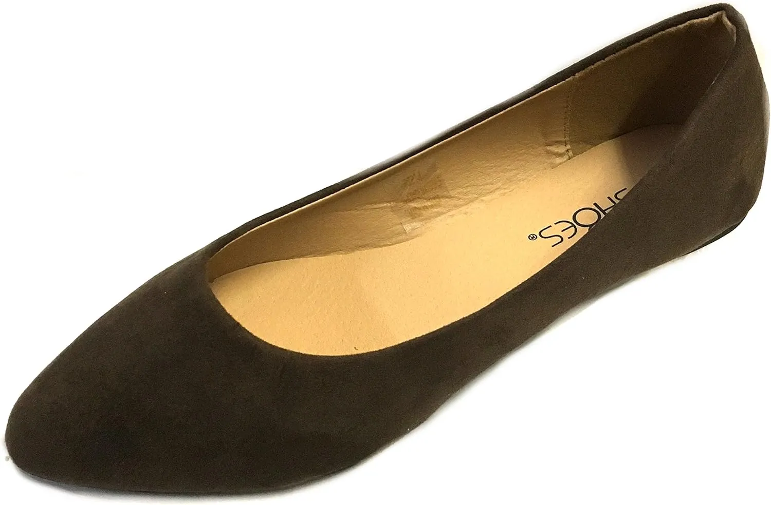 Shoes 18 Womens Faux Suede Rhinestone Ballerina Ballet Flats Shoes