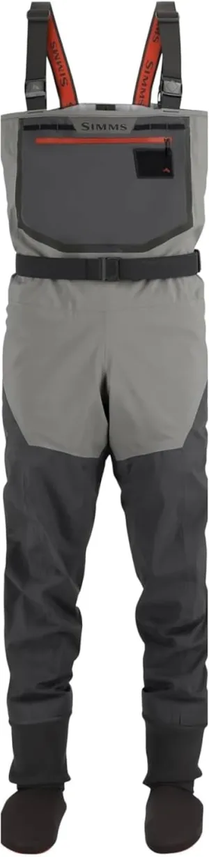Simms Men's Freestone Stockingfoot Chest-High Fishing Waders - Durable, Breathable, Performance-Driven Waterproof Waders, Smoke (Medium 9-11 Foot)