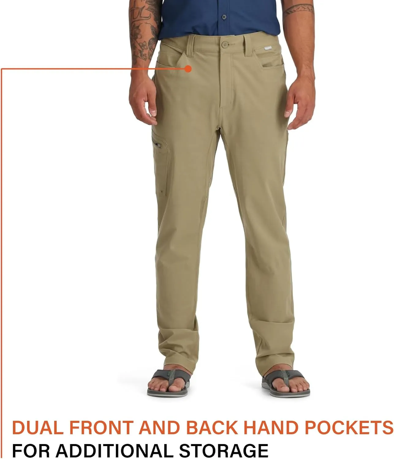 Simms Men’s Freestone Stockingfoot Fishing Wading Pants - Waterproof, Lightweight and Breathable Warm Weather Fishing Pants