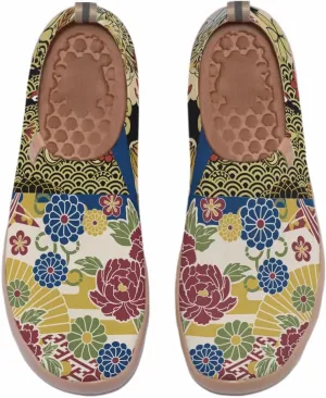 Slip On Loafers for Women Art Painted Knit Casual Shoes Lightweight Comfort Travel Sneaker