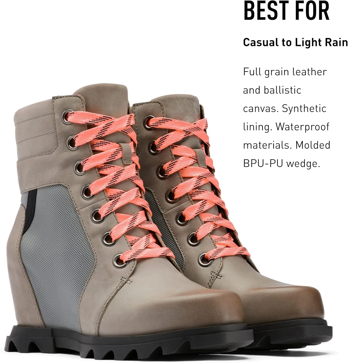 Sorel Women's Joan of Arctic Wedge III Lexie Boot — Waterproof Leather Wedge Boots
