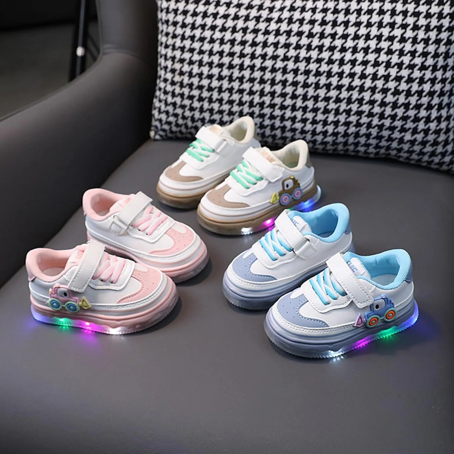 Spring Boys Girls Light Up Lightweight Shoes Adorable Flats Cute Adorable Casual Outdoor Daily Sport Work Sneakers
