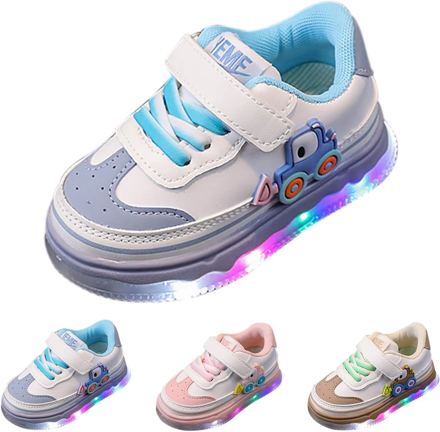 Spring Boys Girls Light Up Lightweight Shoes Adorable Flats Cute Adorable Casual Outdoor Daily Sport Work Sneakers