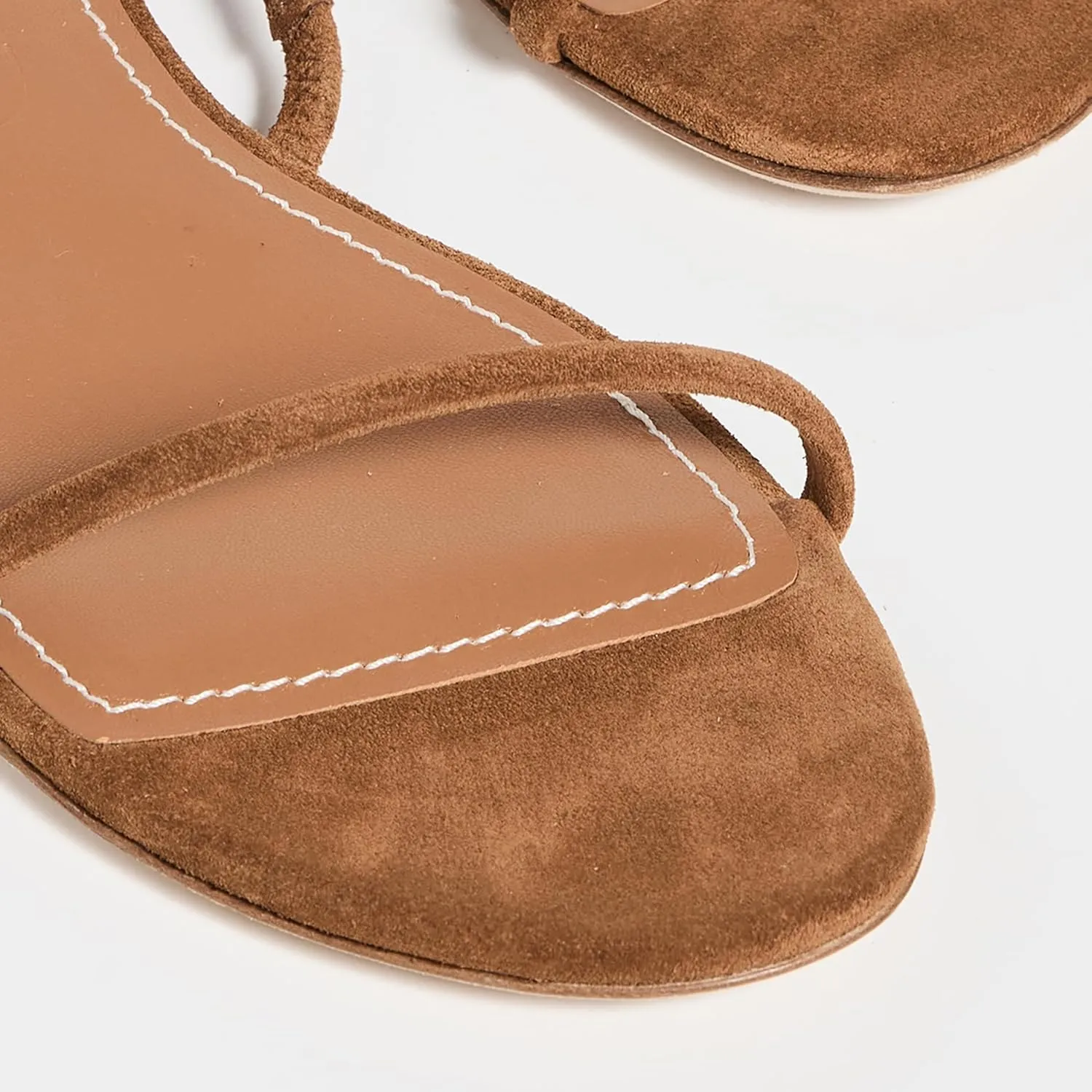 Strappy Flat Sandals for Women Round Open Toe Slip on Ankle Strap Backless Sandals Slingback Casual Vacation Dressy Shoes