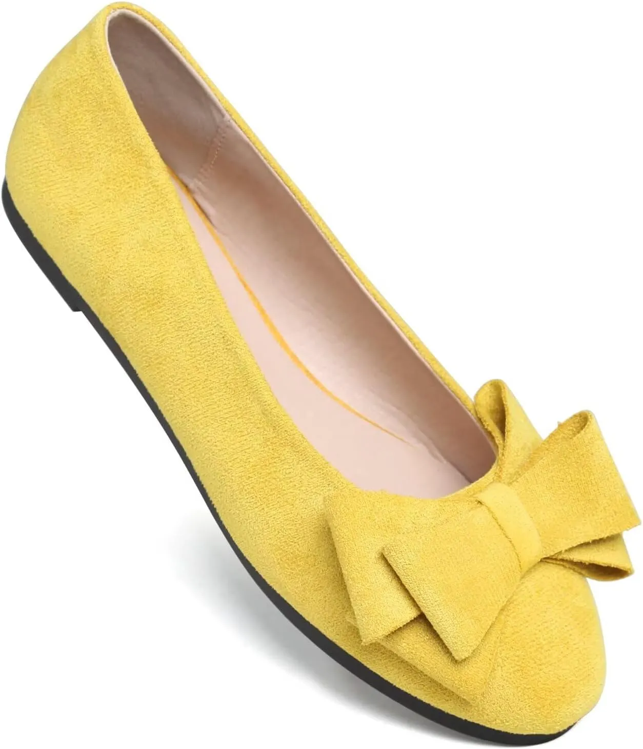 Stunner Women's Dress Flats Cute Round Toe Bowknot Flats Comfortable Ballet Flats Casual Slip On Flat Shoes