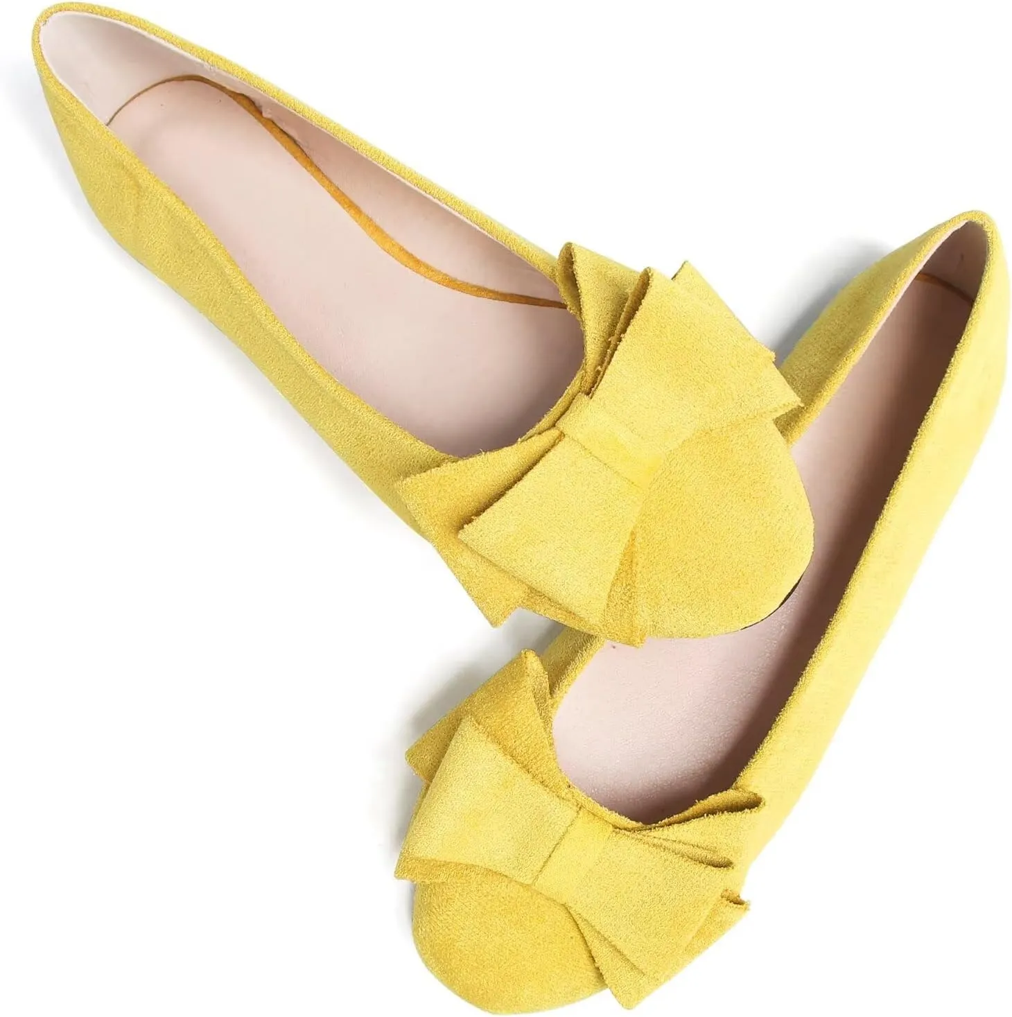 Stunner Women's Dress Flats Cute Round Toe Bowknot Flats Comfortable Ballet Flats Casual Slip On Flat Shoes