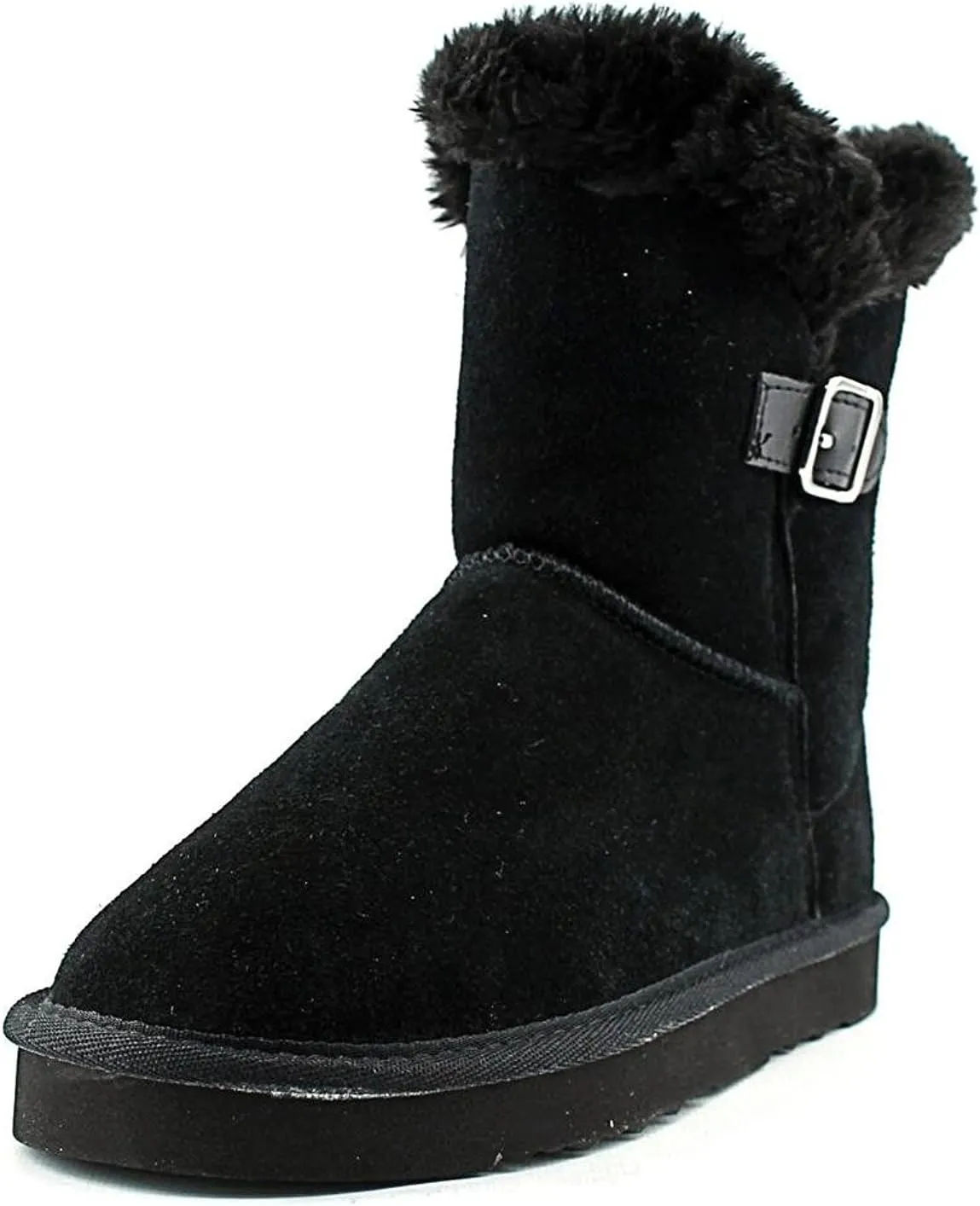 Style & Co. Womens TINY2 Suede Round Toe Ankle Cold Weather Boots Black Size 6.0