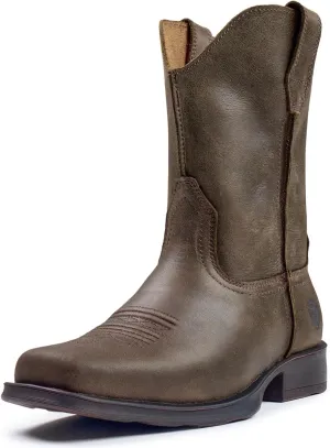SUREWAY Men's 10 inch Western Cowboy Work Boots for Men Square Toe,Premium Full Grain Leather,Goodyear Welted,Superior Oil/Slip/Water Resistant