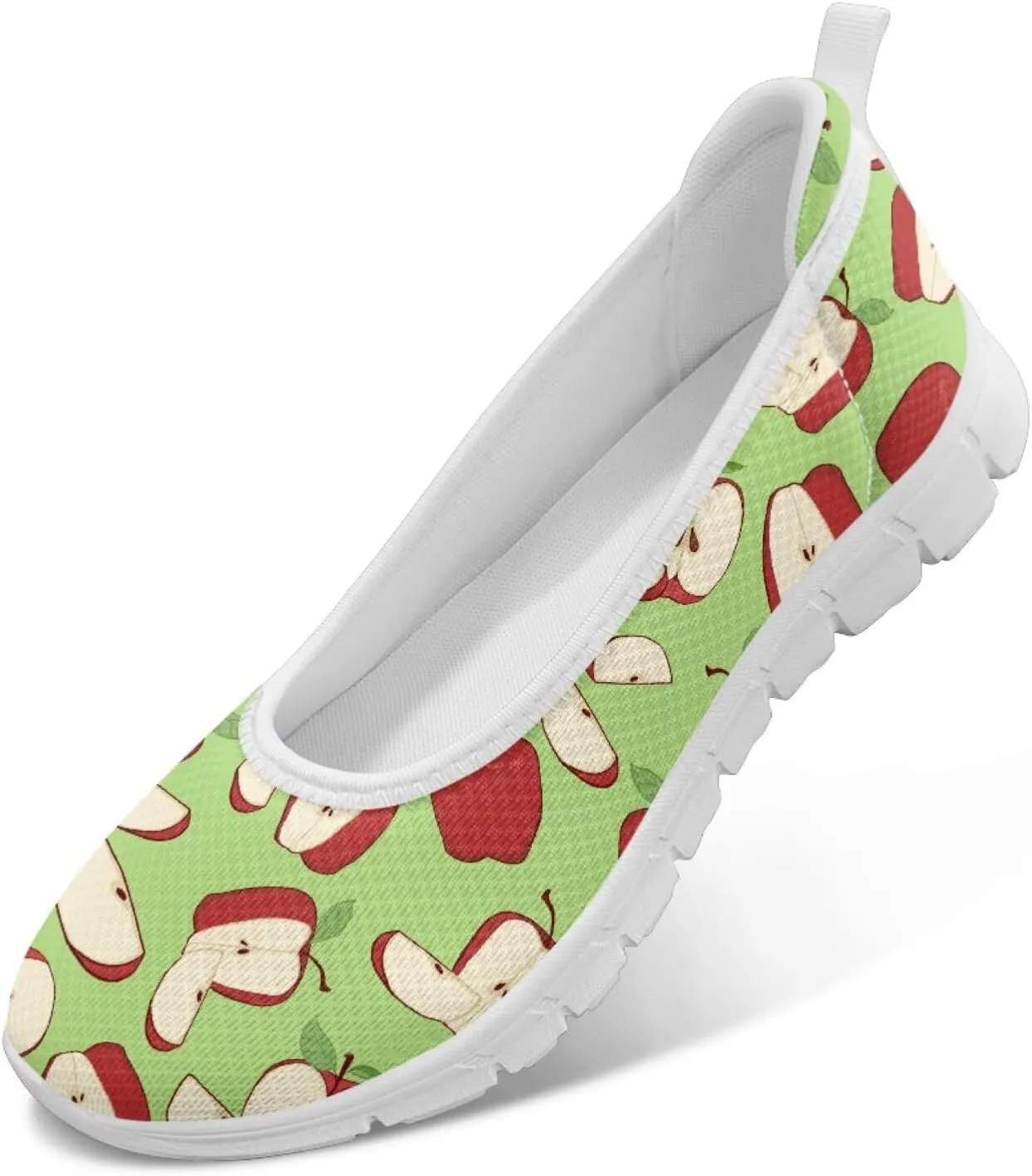 SYtrade Women Slip On Loafers Summer Art Travel Sneakers White Sole