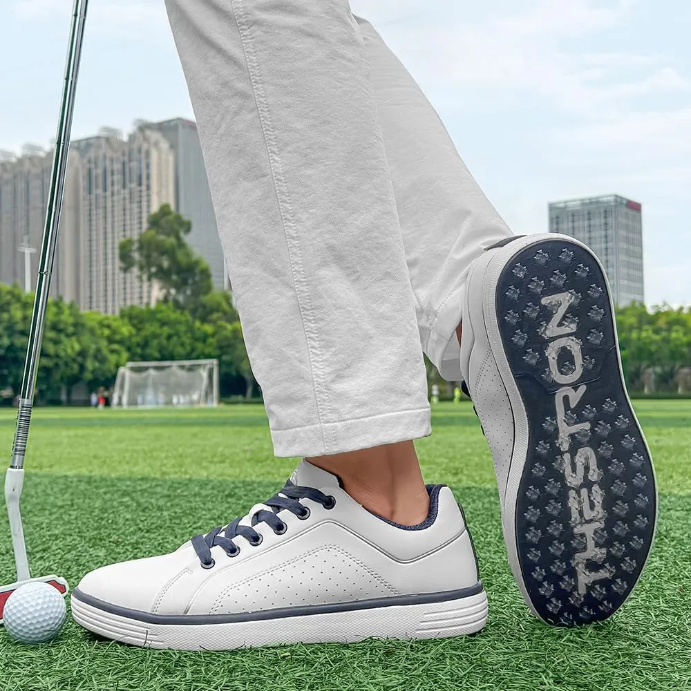 THESTRON Men's Golf Shoes Comfortable Non Slip Men Casual Sport Shoes for Golfing Lightweight Golf Sneakers