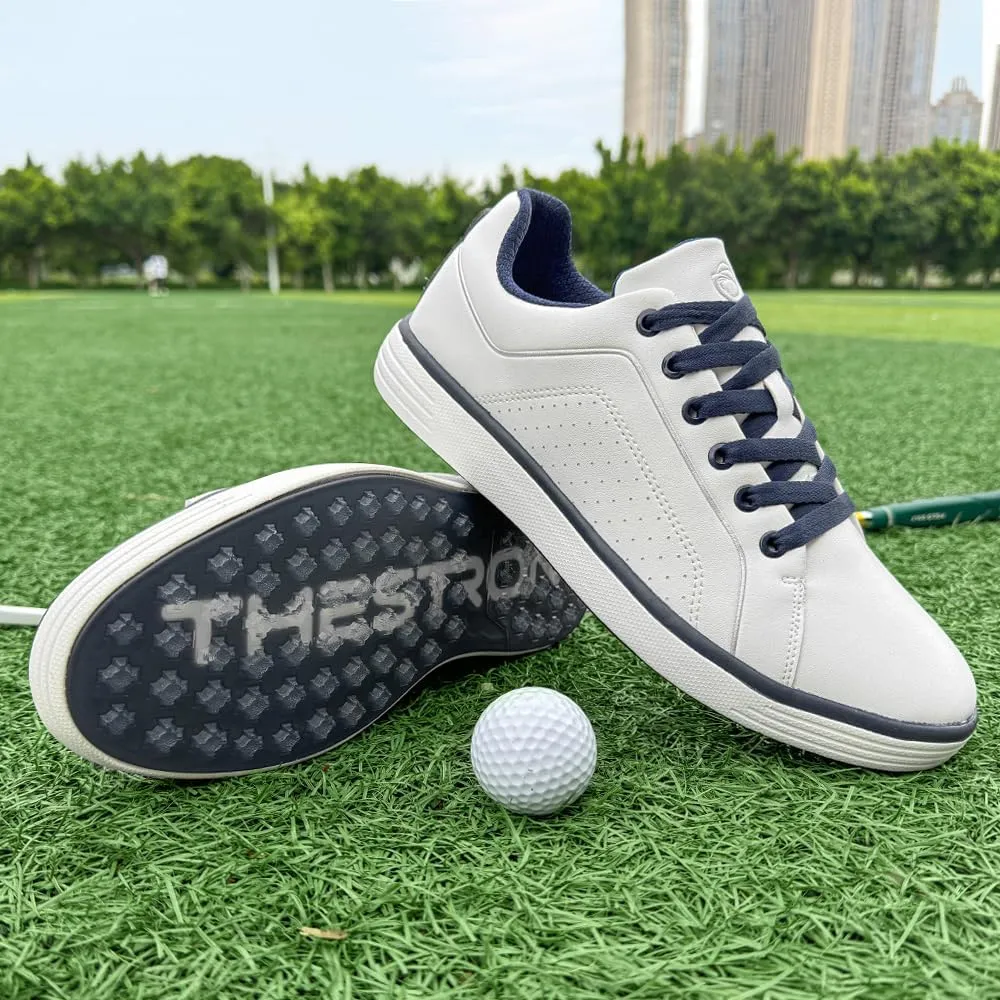 THESTRON Men's Golf Shoes Comfortable Non Slip Men Casual Sport Shoes for Golfing Lightweight Golf Sneakers