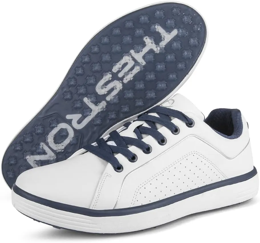 THESTRON Men's Golf Shoes Comfortable Non Slip Men Casual Sport Shoes for Golfing Lightweight Golf Sneakers