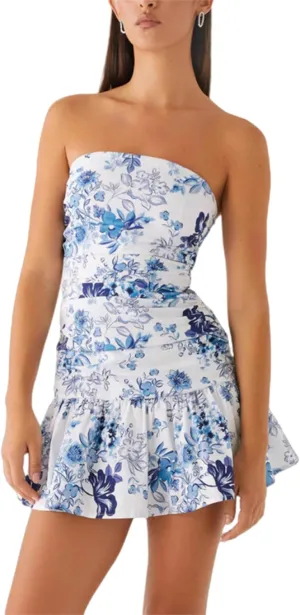 Thopavenoir Women Sexy 3D Rose Flower Mini Dress Stain Strapless Homecoming Short Dresses Elegant Prom Cocktail Party Gown