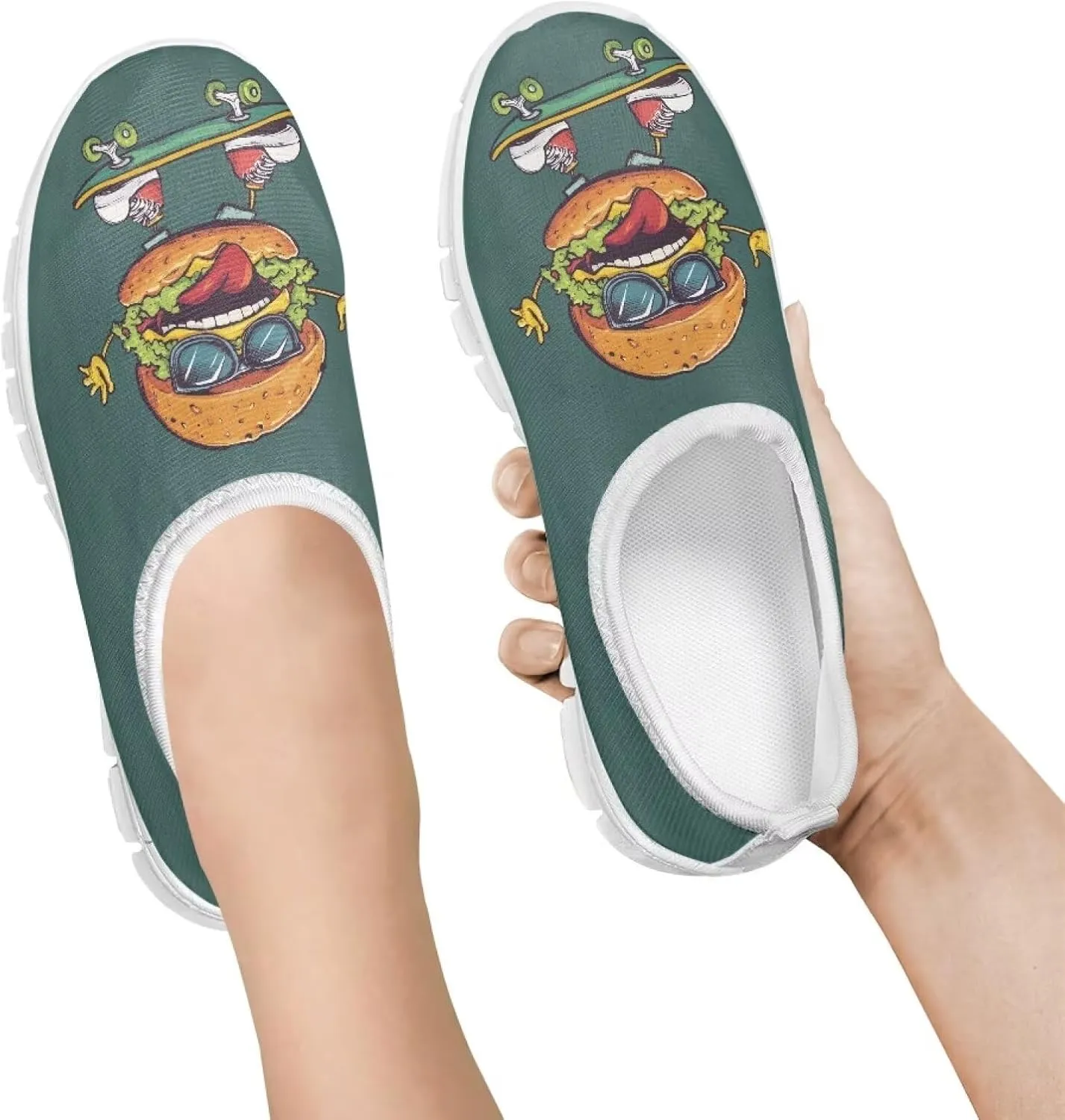 Toddler Boys Girls Shoes Kids Slip On Loafers Lightweight Non Slip Soft Casual Shoes Low Top Sneakers for Running Walking White Sole Size 11-15