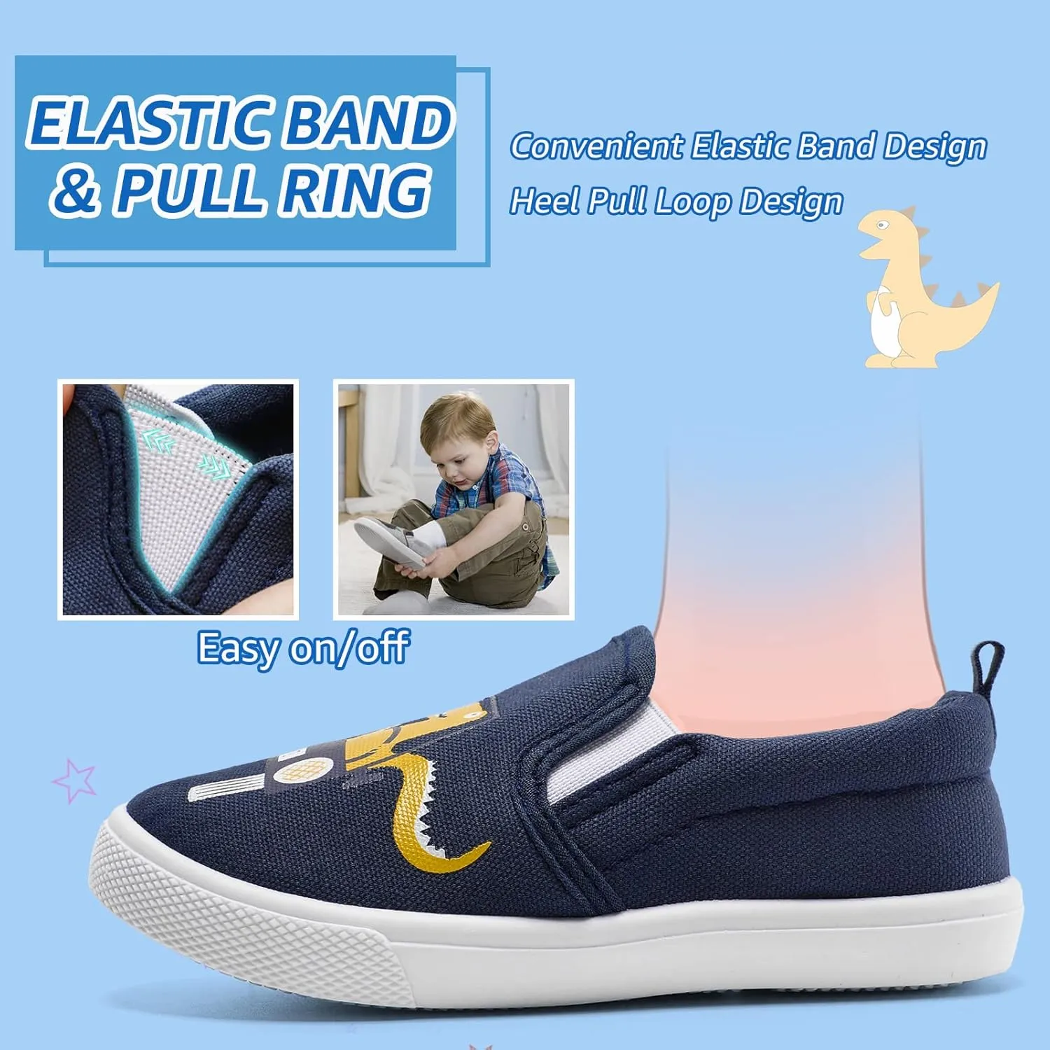 Toddler Slip on Shoes Girls & Boys Canvas Loafers Shoes