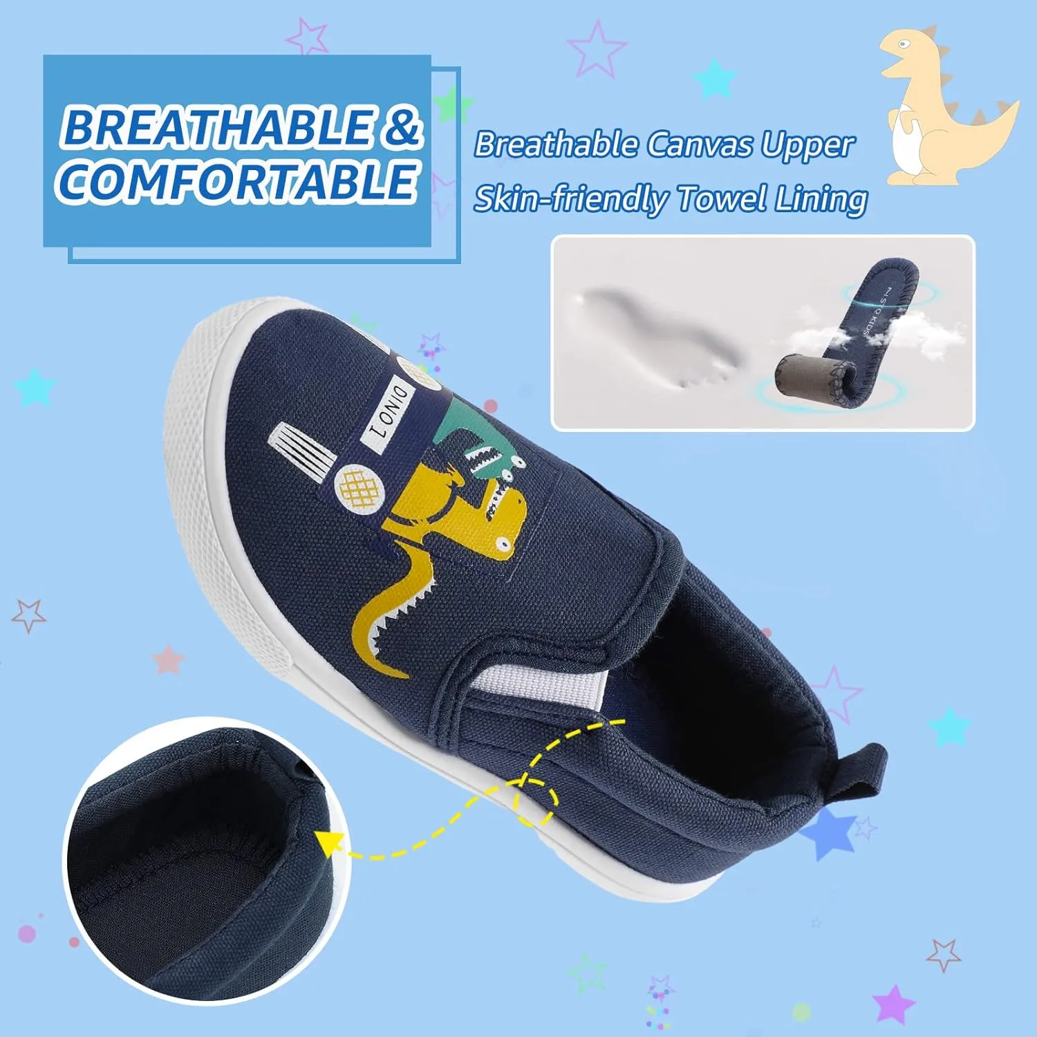 Toddler Slip on Shoes Girls & Boys Canvas Loafers Shoes