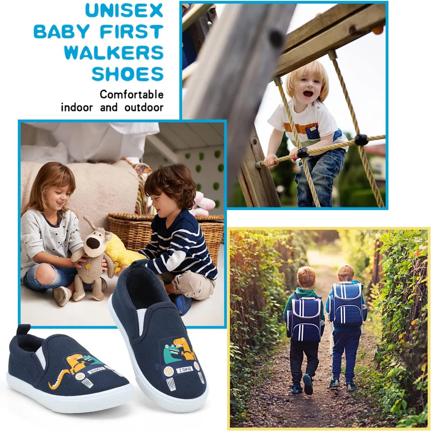 Toddler Slip on Shoes Girls & Boys Canvas Loafers Shoes