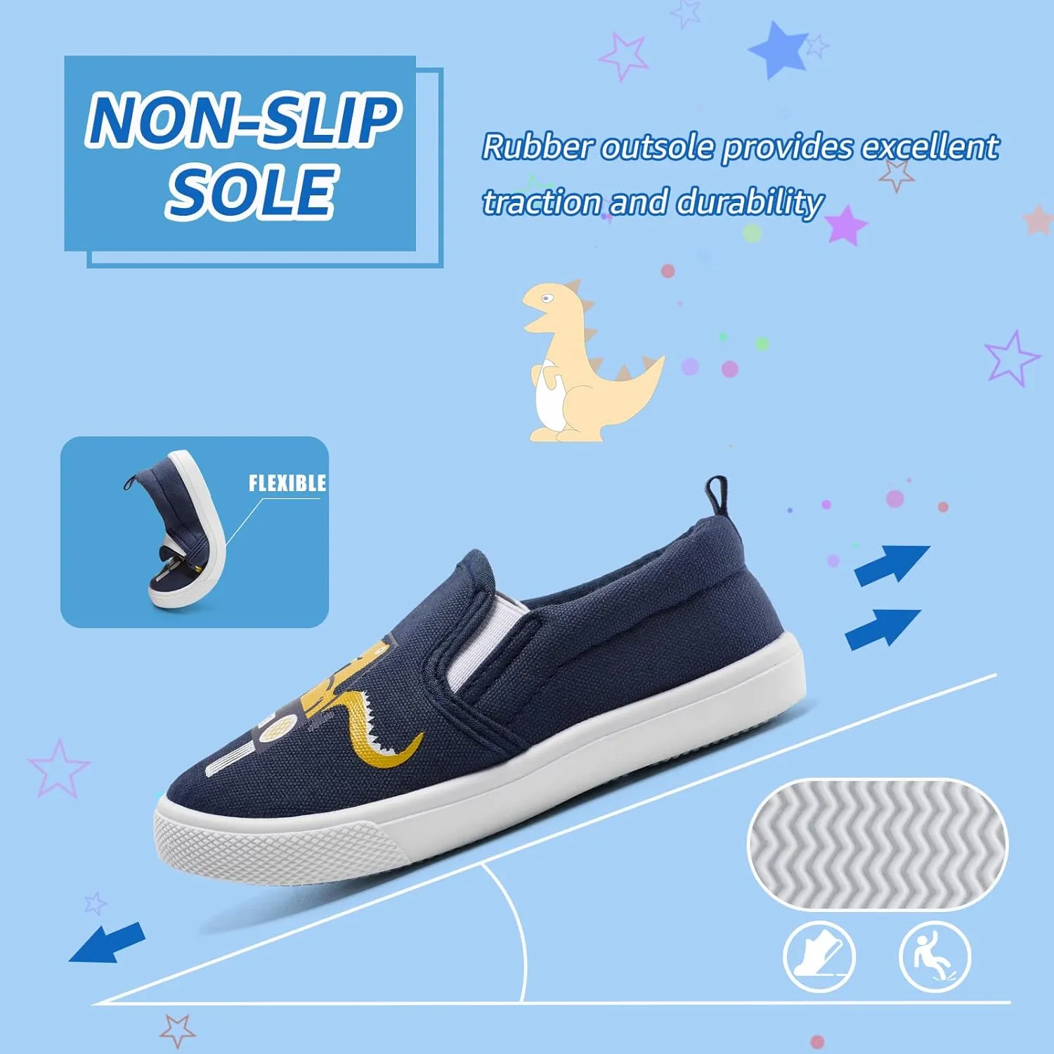 Toddler Slip on Shoes Girls & Boys Canvas Loafers Shoes