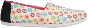 TOMS Womens Alpargata Floral Slip On Flats Casual - Multi, Off White - Size 7.5 B