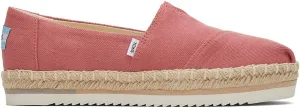 TOMS Womens Alpargata Platform Rope Slip On Flats Casual - Beige