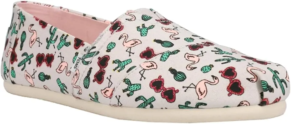 TOMS Womens Alpargata Slip On Flats Casual - Grey