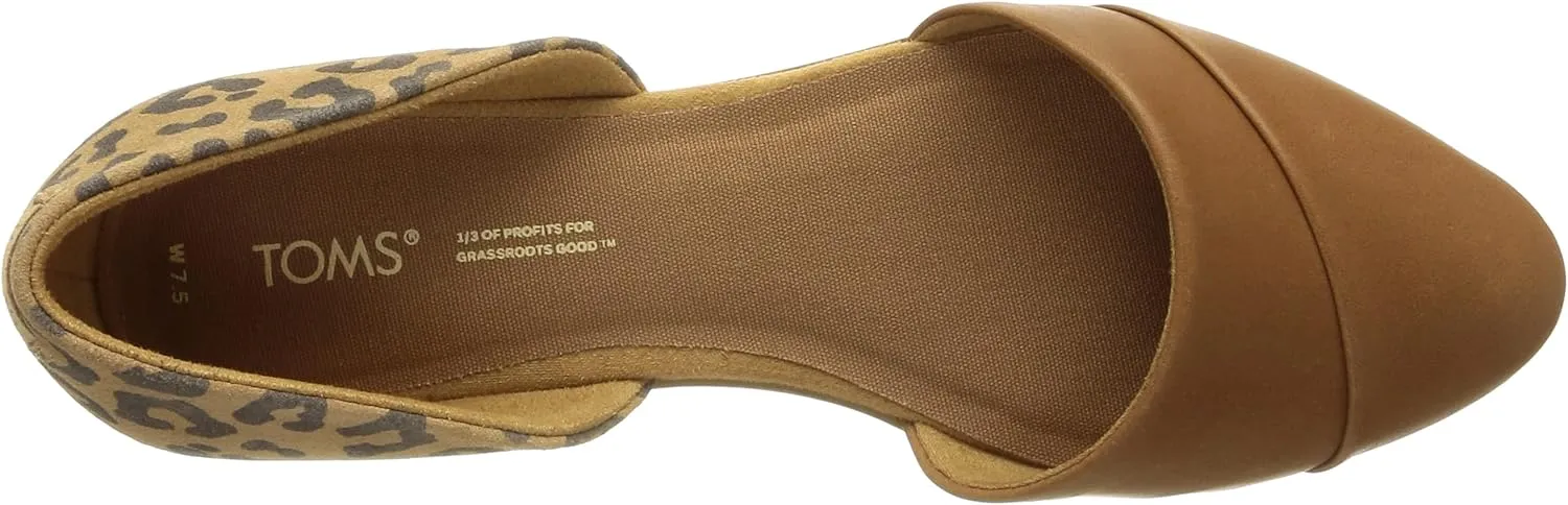 TOMS Womens Jutti Dorsay Slip On Flats Casual - Beige
