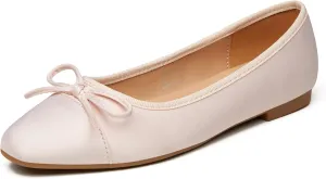 Trary Flat Shoes Women Pointed Toe Flats for Women Two-Tone Cap Toe Ballet Flats Shoes Comfortable Dressy Casual Slip-on Work Daily Soft Flat Shoes