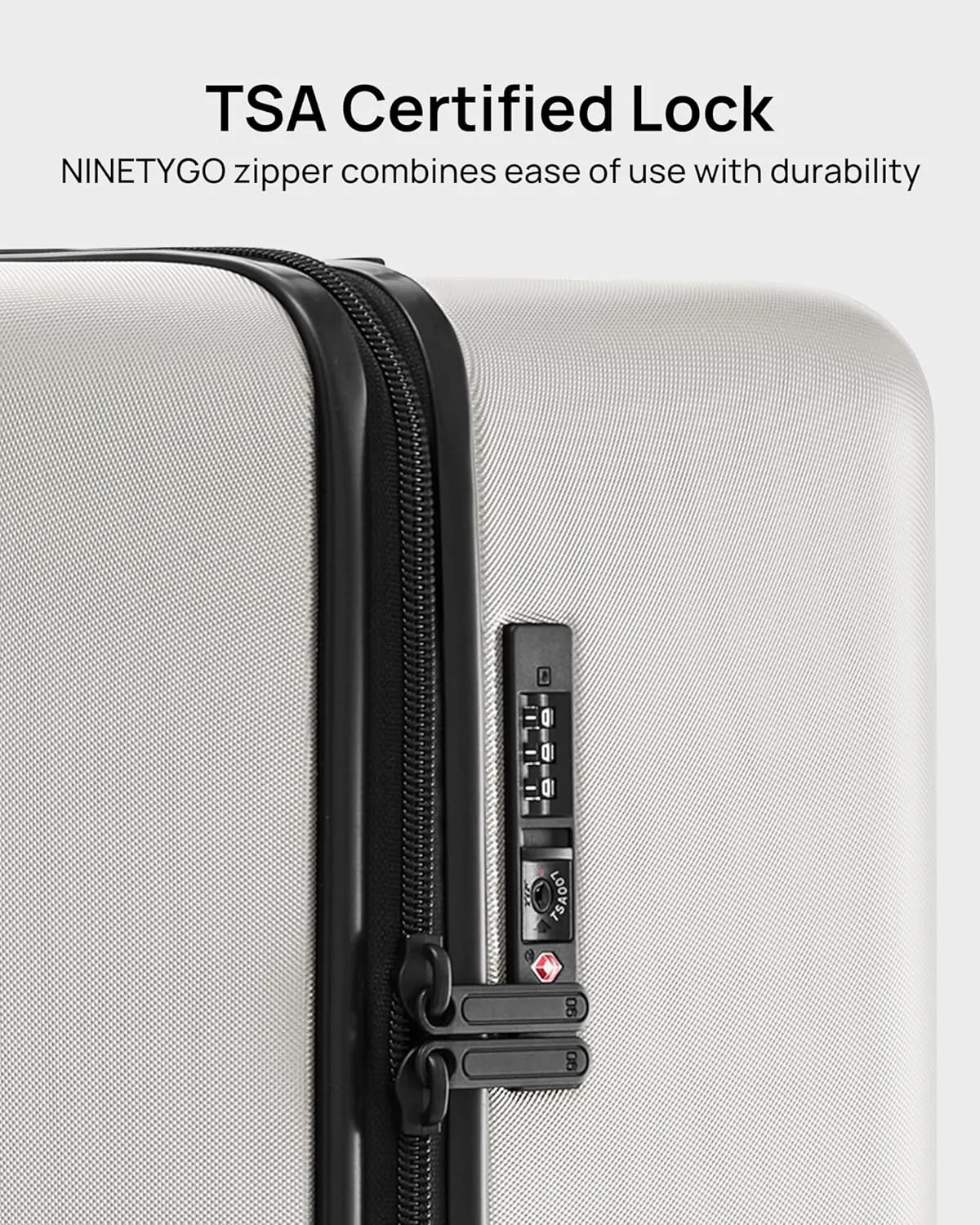 Trunk Luggage 29 Inch, Large Checked Luggage with Double Spinner Wheels, Anti-Burst Zipper, Hard Case PC Suitcase, Lightweight Travel Luggage, TSA Approved (Pearl White, Hudson)
