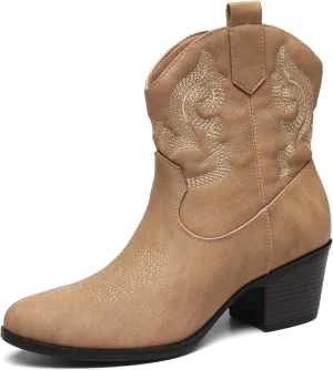 TYNDALL Women's Ankle Boots Western Wear Fashion Cowboy Boots for Women