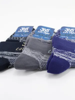 Unisex Cotton Terry Ankle Socks | Multi Color - Pack of 3