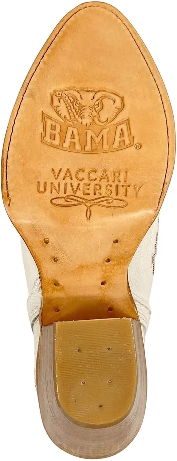 Vaccari Women's Natalie Genuine Leather NCAA League Embroidery Pointed Toe Western V Cutout Ankle Boots