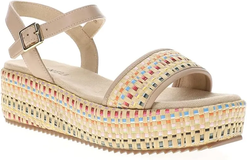 VANELi Womens Walda Platform Casual Sandals Casual Low Heel 1-2" - Beige