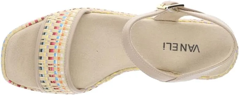 VANELi Womens Walda Platform Casual Sandals Casual Low Heel 1-2" - Beige