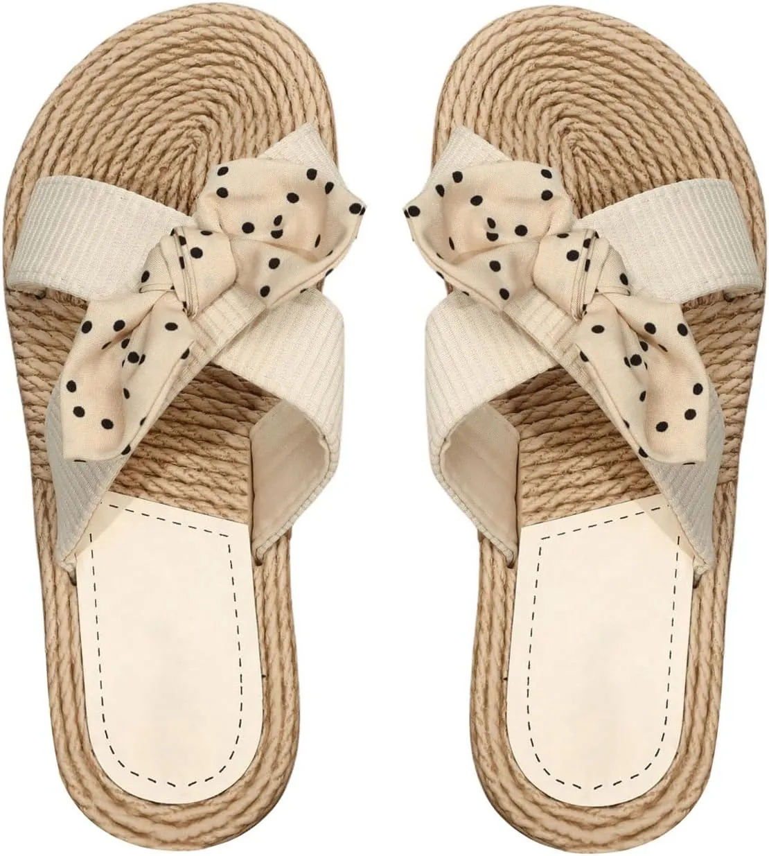 Verdusa Women's Bow Summr Flat Sandals Open Toe Sandals Slip On Slides