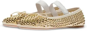 Vertundy Women's Rhinestone Ballet Flats Shoes with Mesh Stretch Strap Round Toe Glitter Ballerina Flats Party Wedding Dress Shoes