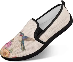 Walking Shoes for Women Slip On Comfy Stretch Mesh Flats Zero Drop Trendy Casual Sneakers Light - Weight Fitness Gym Workout Size 5.5-10.5