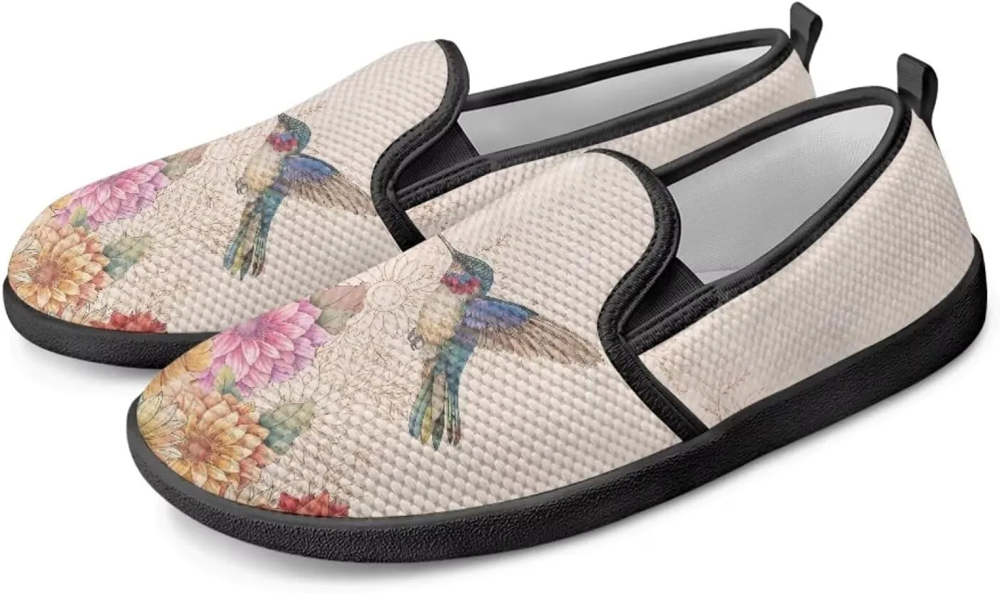 Walking Shoes for Women Slip On Comfy Stretch Mesh Flats Zero Drop Trendy Casual Sneakers Light - Weight Fitness Gym Workout Size 5.5-10.5