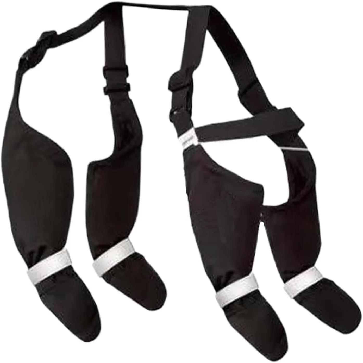 Waterproof Adjustable Dog Rain Boots with Suspenders, Anti-Slip Dog Shoes Reflective Dog Boots & Paw Protectors for Medium Large Dogs Hiking, Rainy and Snowy Days (Black, XL)