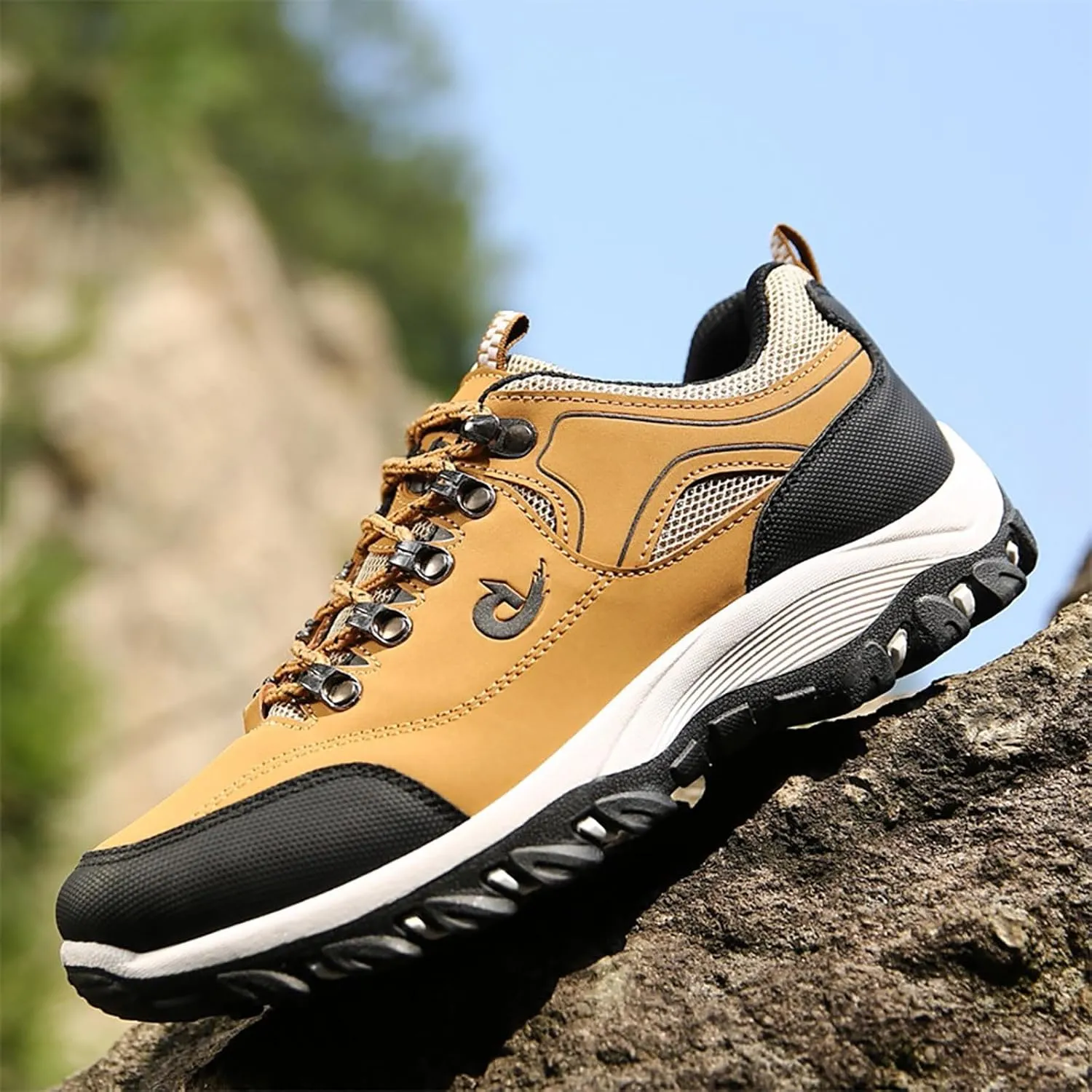 Waterproof Shoes for Men Breathable Trekking Trails Shoes Non-Slip Hiking Shoes Lightweight Casual Walking Shoes
