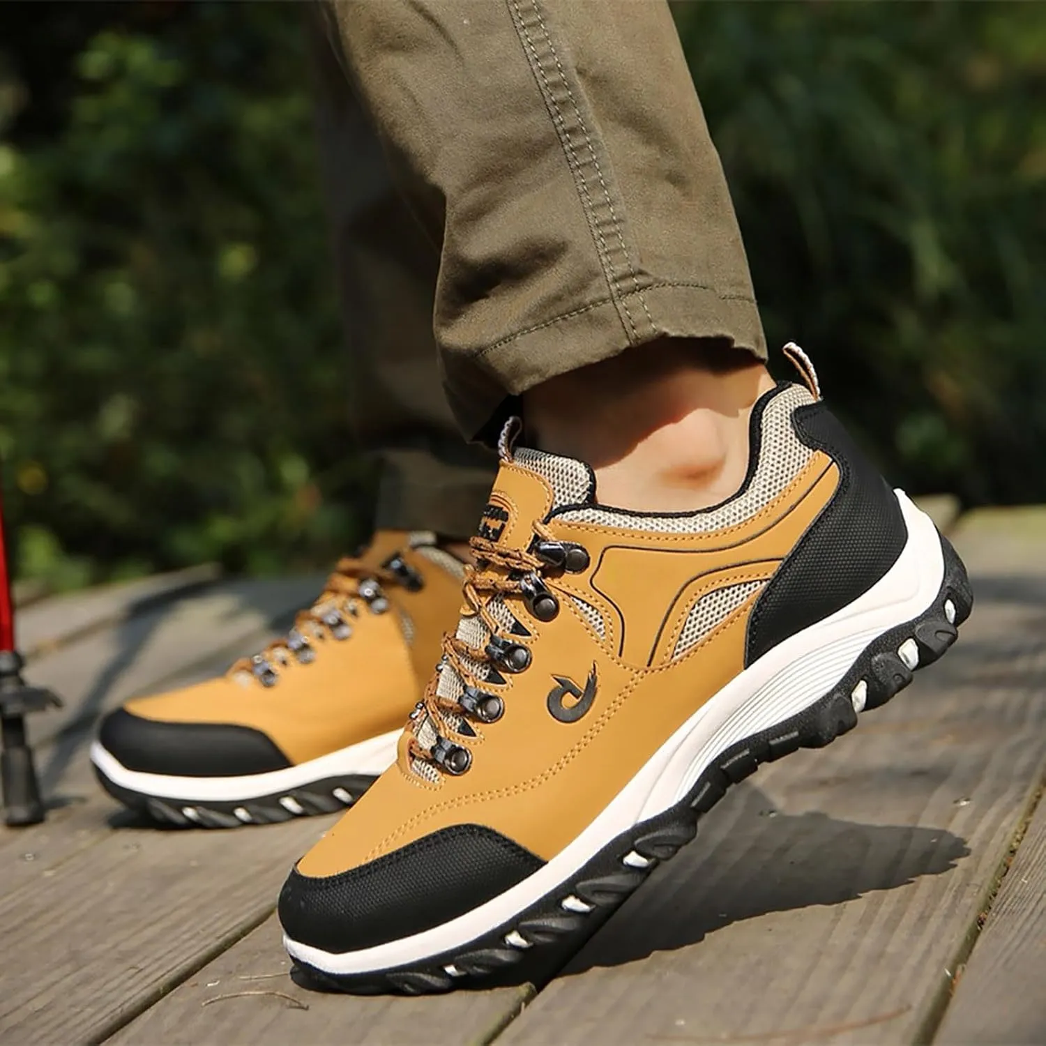 Waterproof Shoes for Men Breathable Trekking Trails Shoes Non-Slip Hiking Shoes Lightweight Casual Walking Shoes