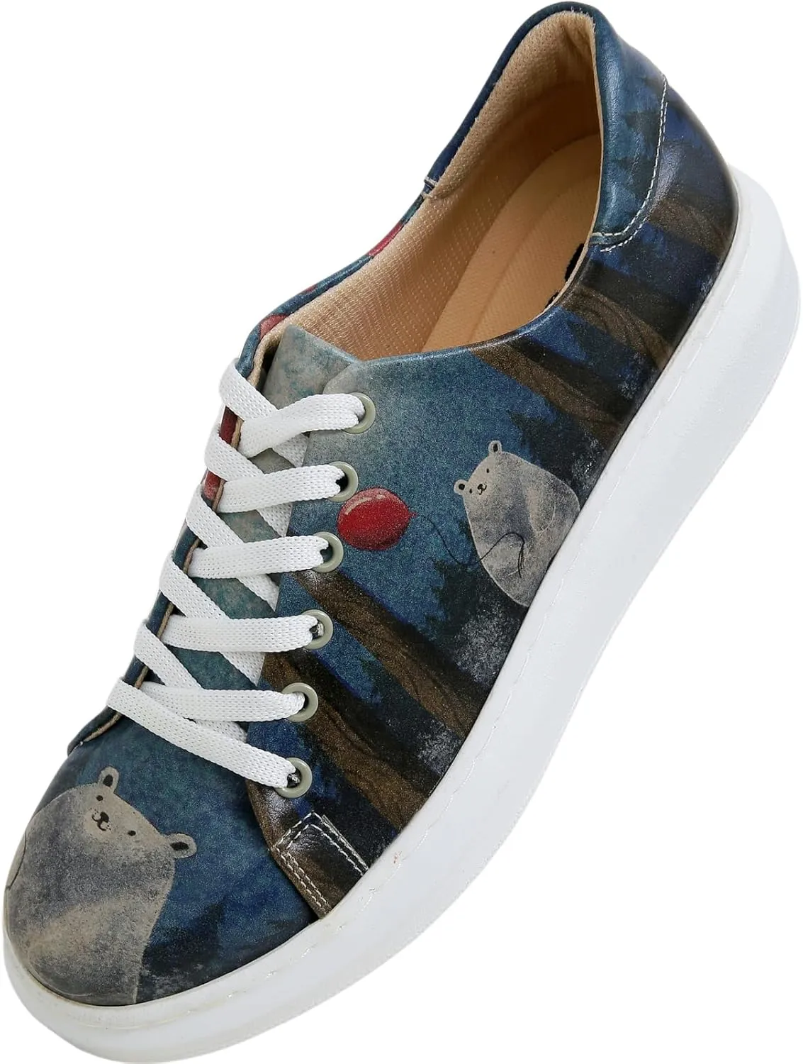Wedge Platform Sneakers for Women - Handmade Vegan Leather, Unique Chunky Sneakers