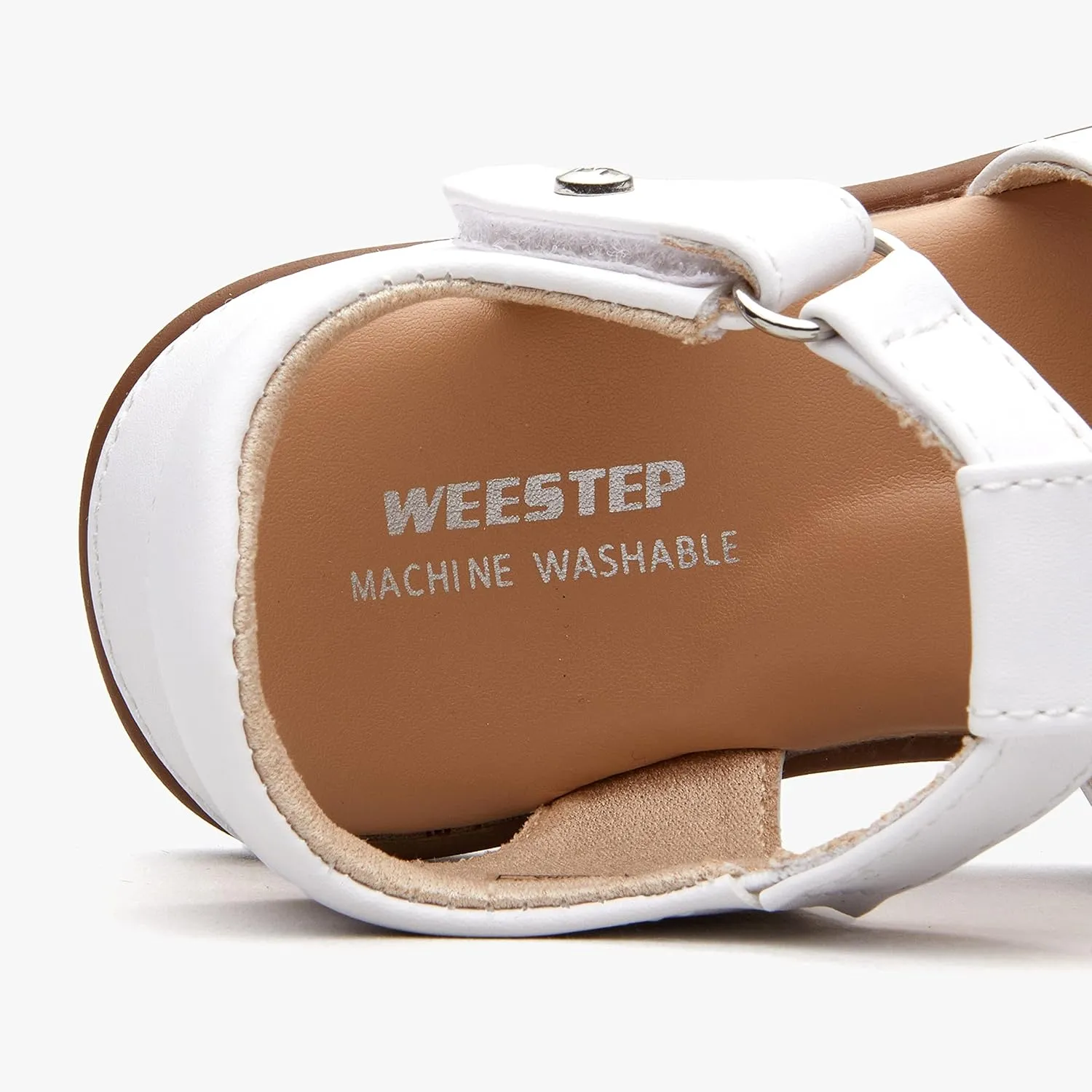 Weestep Toddler Little Kid Summer Sandals Memory Foam Closed Toe Soft Rubber Flats