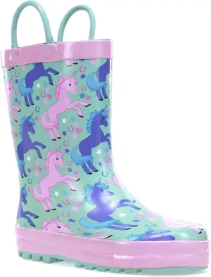 Western Chief Rain Boots with Pull on Handles for Toddlers and Kids - Premium Waterproof Boots for Boys and Girls