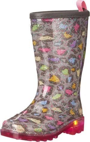 Western Chief Unisex-Child PVC Lighted Kids Rain Boot