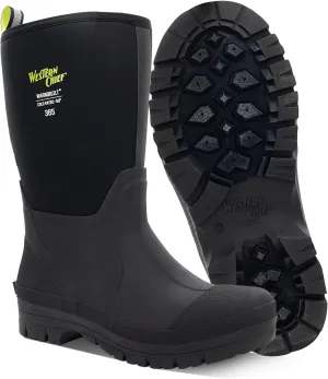 Western Chief Women's 365 Neoprene Rain Boots for Women - 100% Waterproof Rubber Boots for Women with Anti-Slip Outsole - Cold-Rated Muck Boots for Women for All-Weather Protection