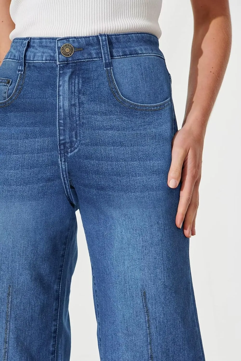 Wide Leg Jeans for Women - High Waisted Baggy Jeans Stretch Loose Denim Pants