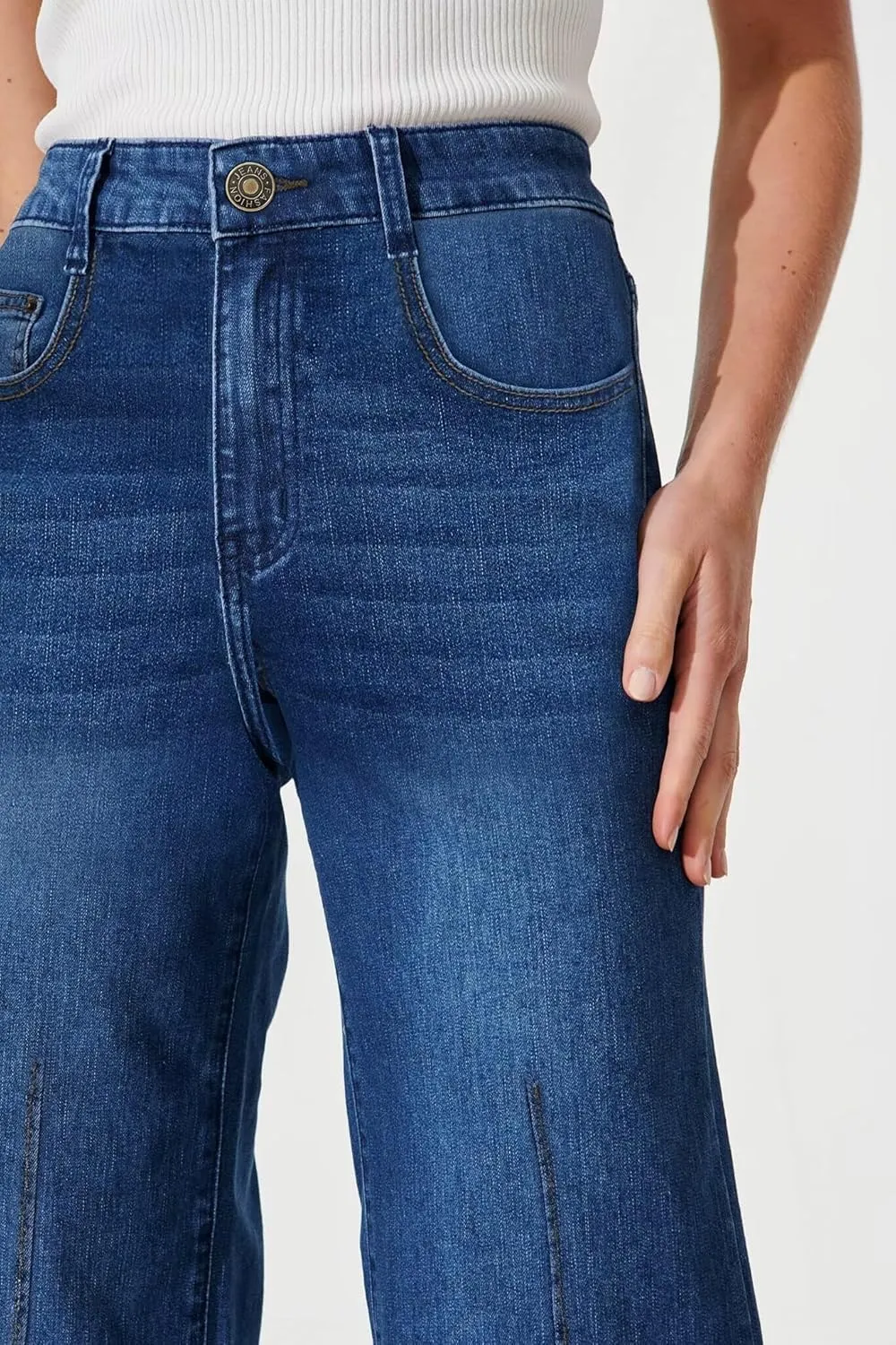 Wide Leg Jeans for Women - High Waisted Baggy Jeans Stretch Loose Denim Pants
