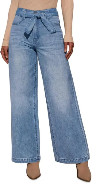 Wide Leg Jeans for Women - High Waisted Baggy Jeans Stretch Loose Denim Pants