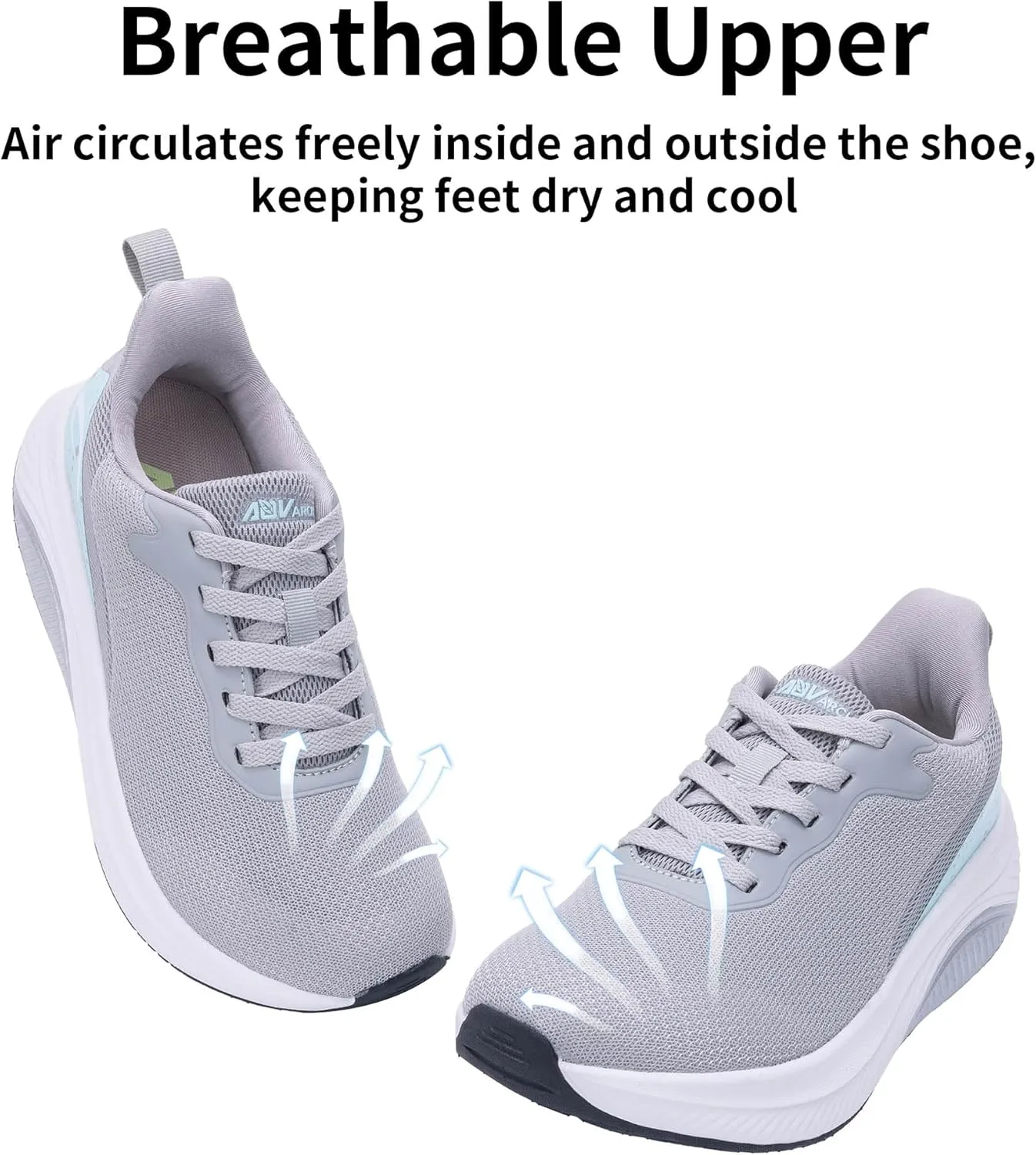 Wide Toe Box Shoes Women Arch Support Walking Shoes for Plantar FasciitisWide Width Orthotic Tennis Sneakers