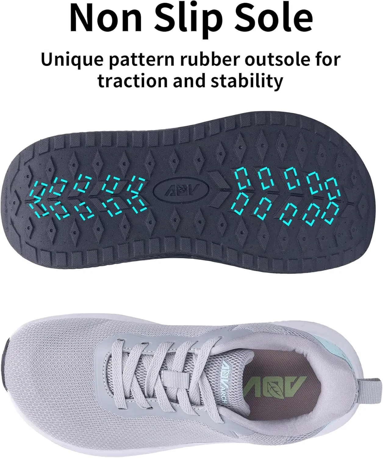 Wide Toe Box Shoes Women Arch Support Walking Shoes for Plantar FasciitisWide Width Orthotic Tennis Sneakers